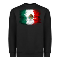 Black Mexican flag Heavyweight Sweatshirt - NancyCooperArtShop