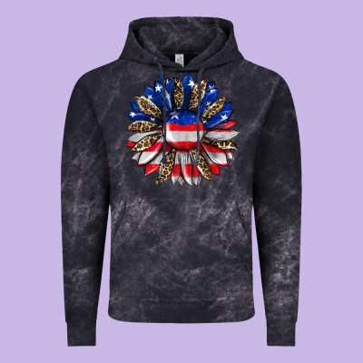 American Flag Leopard Vintage Hoodie Designed By Ranaportraitstore