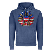 Vintage Denim american flag leopard Vintage Hoodie - RanaPortraitStore
