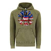 Vintage Olive american flag leopard Vintage Hoodie - RanaPortraitStore