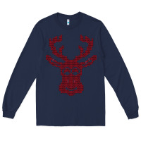 Navy Christmas Deer Ugly Long Sleeve Tee - Bettercallsaul