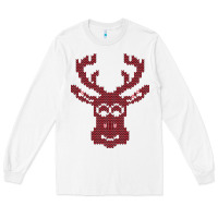White Christmas Deer Ugly Long Sleeve Tee - Bettercallsaul