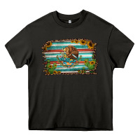 Asphalt cactus turquoise serape leopard mexican flag Heavy Core Tee - Jasminsmagicworld