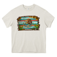 Cream cactus turquoise serape leopard mexican flag Heavy Core Tee - Jasminsmagicworld