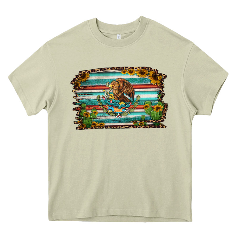 Cactus Turquoise Serape Leopard Mexican Flag Heavy Core Tee by Jasminsmagicworld | Teevron