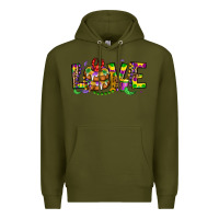 Army Green mardi gras love Premium Hoodie - OliviaCreatesArt