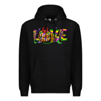 Black mardi gras love Premium Hoodie - OliviaCreatesArt