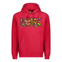 Cardinal mardi gras love Premium Hoodie - OliviaCreatesArt
