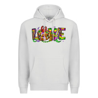 Dove Grey mardi gras love Premium Hoodie - OliviaCreatesArt