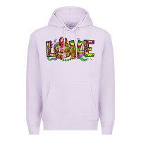 Lilac mardi gras love Premium Hoodie - OliviaCreatesArt