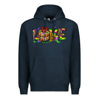 Navy mardi gras love Premium Hoodie - OliviaCreatesArt