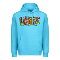Ocean Blue mardi gras love Premium Hoodie - OliviaCreatesArt