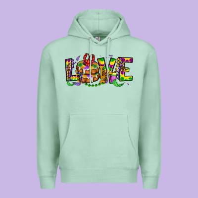 Mardi Gras Love Premium Hoodie Designed By Oliviacreatesart