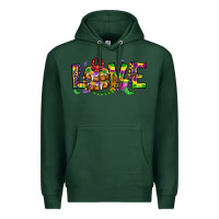 Sports Green mardi gras love Premium Hoodie - OliviaCreatesArt