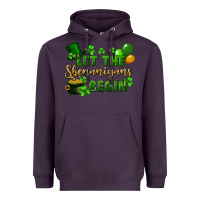 Plum Let the shenanigans begin St. Patricks Day Heavyweight Hoodie - FaDigitalArtStudio