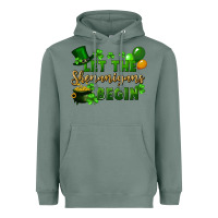 Sage Let the shenanigans begin St. Patricks Day Heavyweight Hoodie - FaDigitalArtStudio