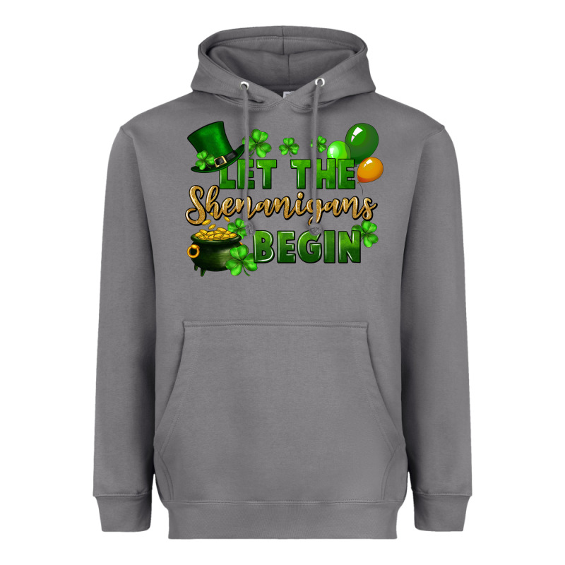 Let The Shenanigans Begin St. Patricks Day Heavyweight Hoodie by FaDigitalArtStudio | Teevron