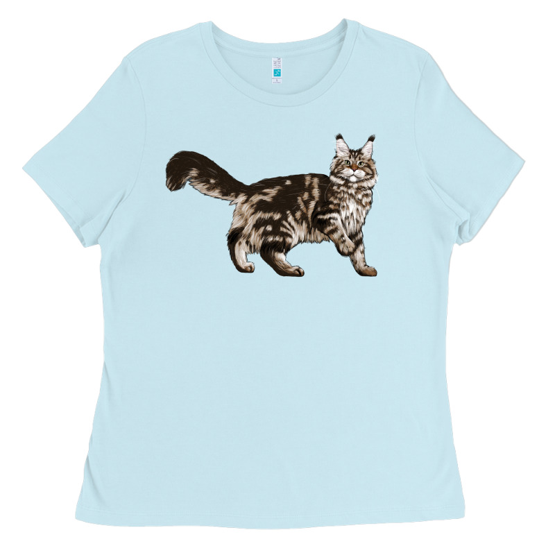 Maine Coon Cat Ladies Tee by LillyAllenDesigns | Teevron