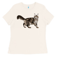 Bone Maine Coon Cat Ladies Tee - LillyAllenDesigns