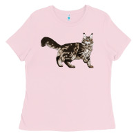 Bubblegum Pink Maine Coon Cat Ladies Tee - LillyAllenDesigns