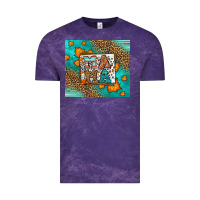 Cloud Purple Fall Autumn Leopard Serape Mama Vintage Tee - LillyAllenDesigns