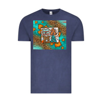 Vintage Denim Fall Autumn Leopard Serape Mama Vintage Tee - LillyAllenDesigns