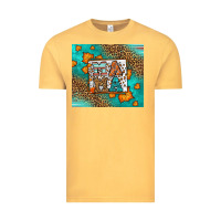 Vintage Mustard Fall Autumn Leopard Serape Mama Vintage Tee - LillyAllenDesigns