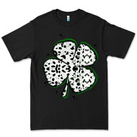 Black four leaf clover dalmatian print grunge Premium Tee - MaliasSmallBusiness