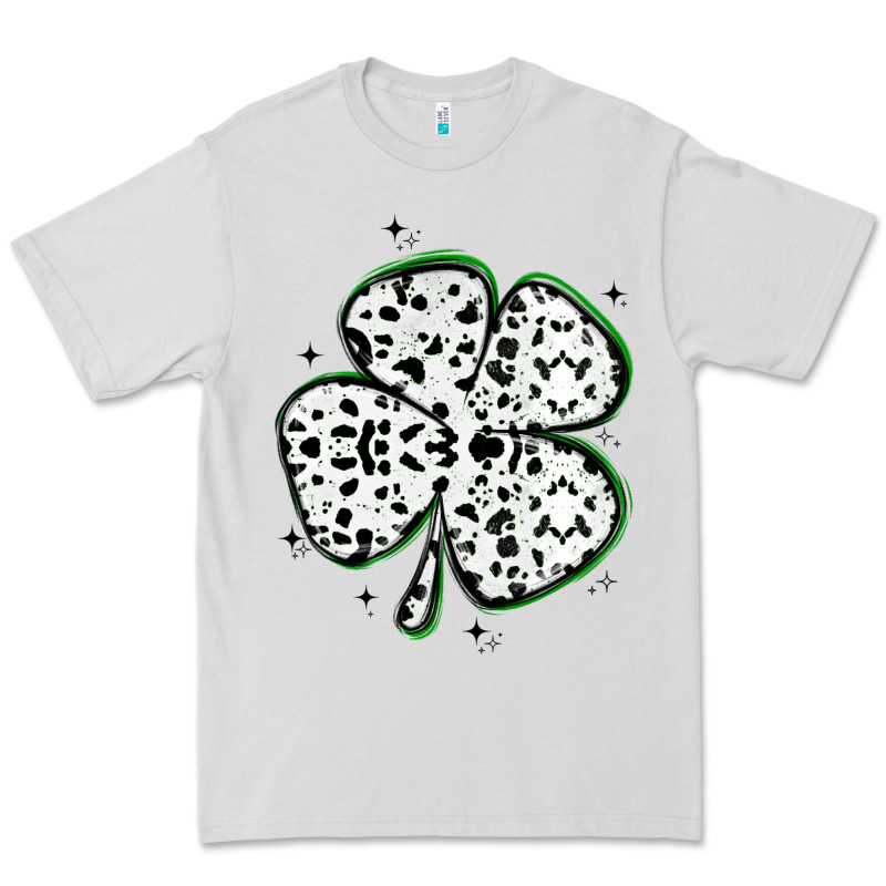 Four Leaf Clover Dalmatian Print Grunge Premium Tee by MaliasSmallBusiness | Teevron