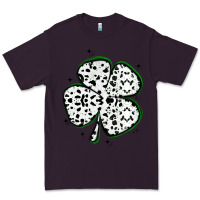 Plum four leaf clover dalmatian print grunge Premium Tee - MaliasSmallBusiness