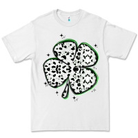 White four leaf clover dalmatian print grunge Premium Tee - MaliasSmallBusiness