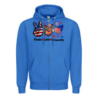 True Royal Peace love fireworks 4th of july Zipper Hoodie - CowGirlArtShop