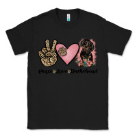 Black peace love dachshund Classic Tee - JahusDesignShop