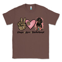 Chestnut peace love dachshund Classic Tee - JahusDesignShop