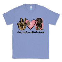 Colony Blue peace love dachshund Classic Tee - JahusDesignShop