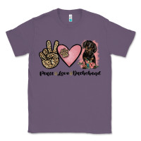 Lavender peace love dachshund Classic Tee - JahusDesignShop