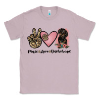 Lilac peace love dachshund Classic Tee - JahusDesignShop