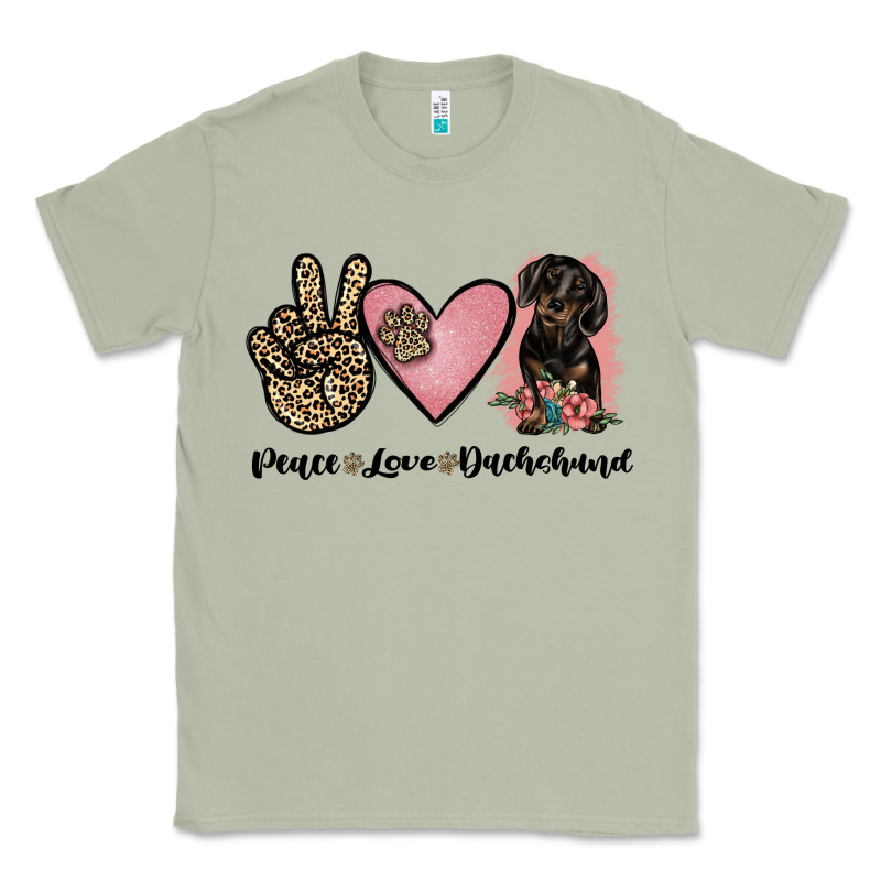 Peace Love Dachshund Classic Tee by JahusDesignShop | Teevron