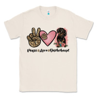 Natural peace love dachshund Classic Tee - JahusDesignShop