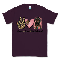 Plum peace love dachshund Classic Tee - JahusDesignShop