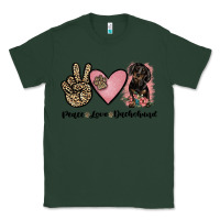 Sports Green peace love dachshund Classic Tee - JahusDesignShop