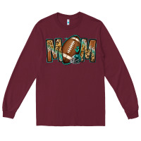 Burgundy American football mom Long Sleeve Tee - Jasminsmagicworld