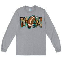 Heather Grey American football mom Long Sleeve Tee - Jasminsmagicworld