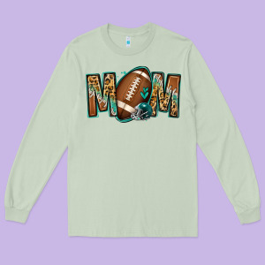 American Football Mom Long Sleeve Tee Designed By Jasminsmagicworld