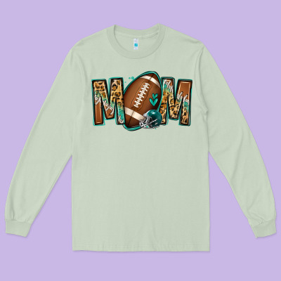 American Football Mom Long Sleeve Tee Designed By Jasminsmagicworld
