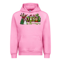 Fuchsia Pink jesus İs the reason Urban Hoodie - CowhideDigitalArt