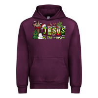 Mauve Wine jesus İs the reason Urban Hoodie - CowhideDigitalArt