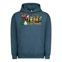 Pigment Midnight Navy jesus İs the reason Urban Hoodie - CowhideDigitalArt
