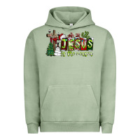 Pigment Oil Green jesus İs the reason Urban Hoodie - CowhideDigitalArt