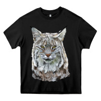 Black Bobcat Head Heavy Core Tee - LillyAllenDesigns